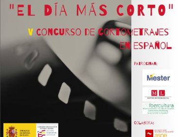 Cartel del V Concurso de cortometrajes en español “El día más corto”