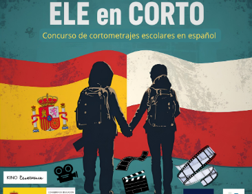 Cartel del IX Concurso de cortometrajes escolares en español “ELE en corto”