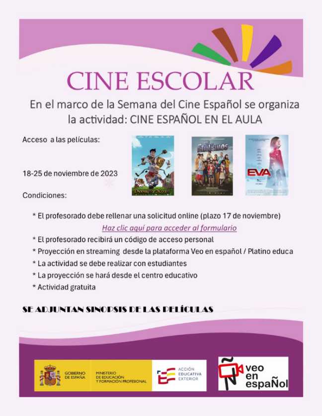 Cartel de cine escolar en Hungría