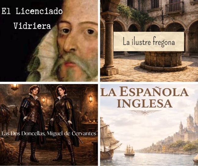 Portadas de 4 de las novelas trabajadas