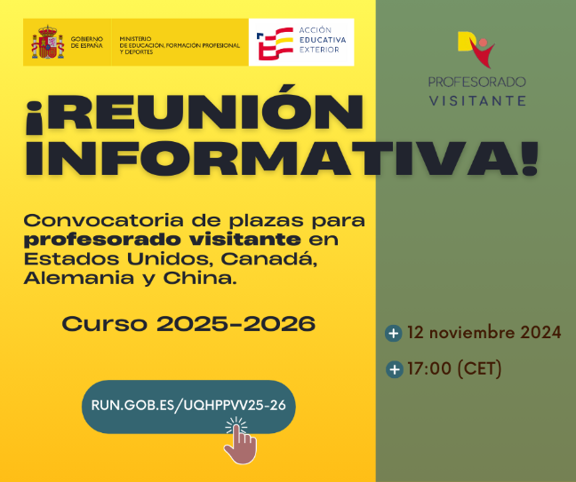 Reunión informativa sobre la convocatoria de profesorado visitante 2025-2026