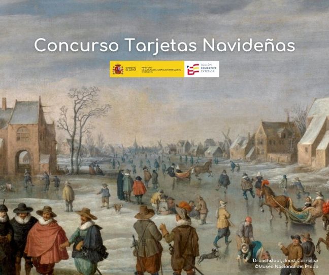 Paisaje invernal con patinadores. Droochsloot, Joost Cornelisz. Museo del Prado.