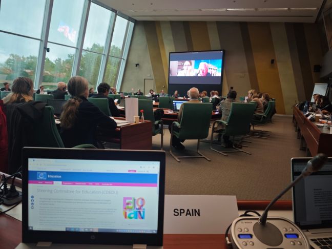 8ª sesión plenaria del Comité Directivo de Educación (CDEDU) del Consejo de Europa en Estrasburgo