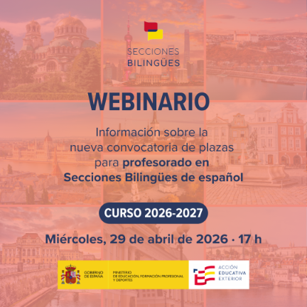 Enlace al webinario .Convocatoria 2026-2027 del programa de Secciones Bilingües